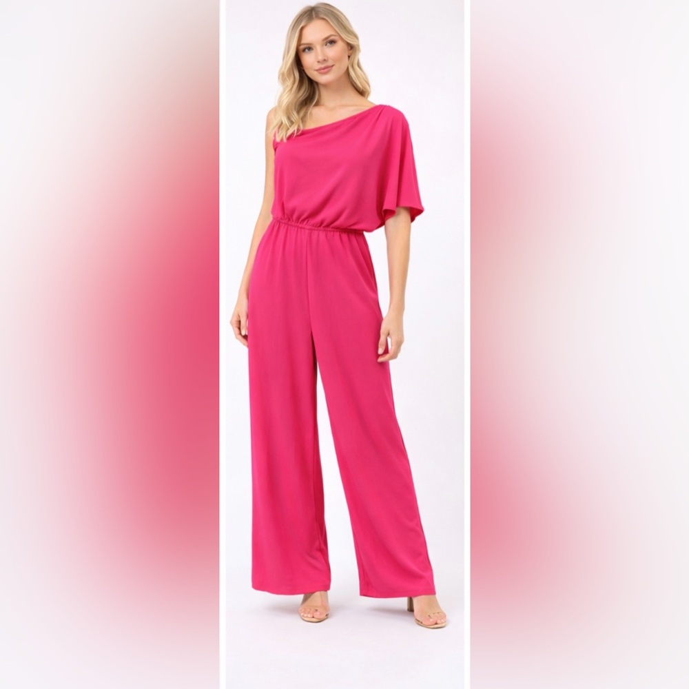 She And Sky Elegant Pink Jumpsuit